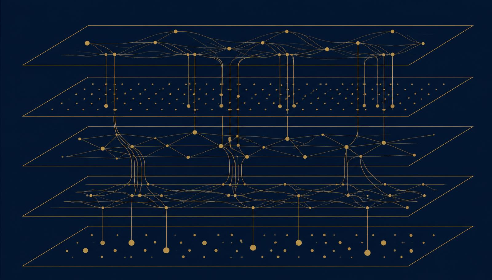 Abstraktes Schema geschichteter Datenflüsse